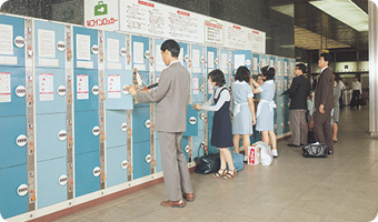 Coin-operated lockers installed in Shin-Osaka Station