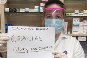 Glory staff in Spain and Portugal provide safety components for healthworkers, police forces and care homes